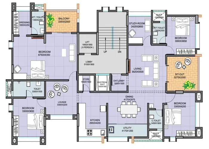 Featured Image of Prestige Medavakkam 4 BHK Floor Plan